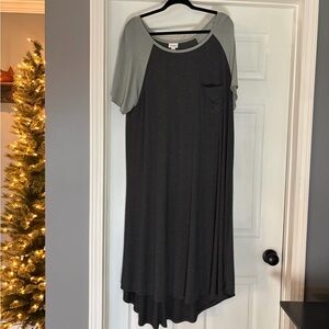 LuLaRoe Two-Tone Gray High Low Dress